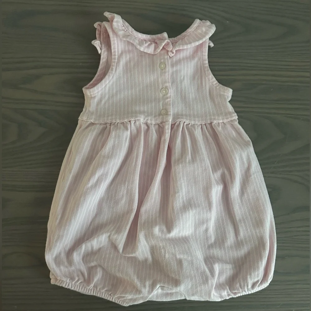 RALPH LAUREN BABY GIRL RUFFLED MESH BUBBLE SHORTALL